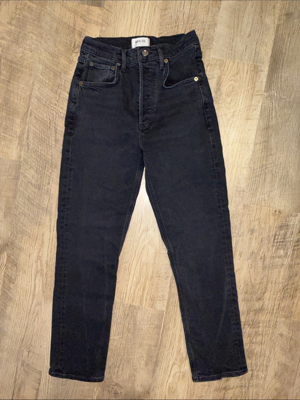 AGOLDE Black High Waisted Jeans Sz 24